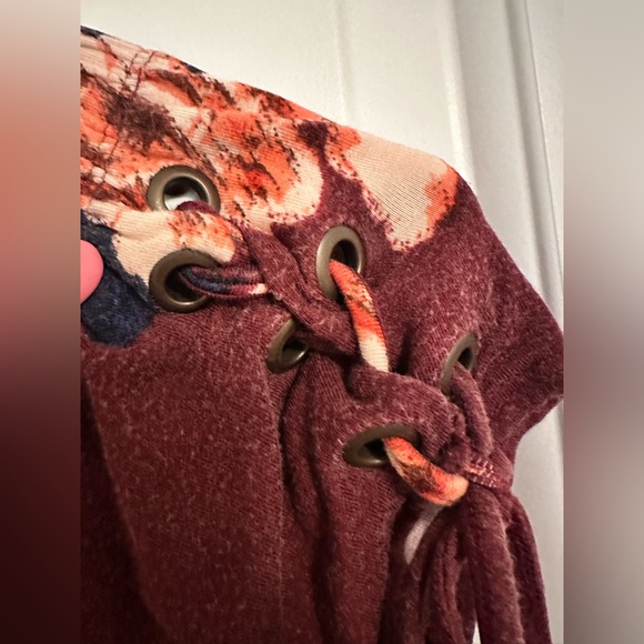 Maurice’s Burgundy Flowered Dress - Picture 4 of 8